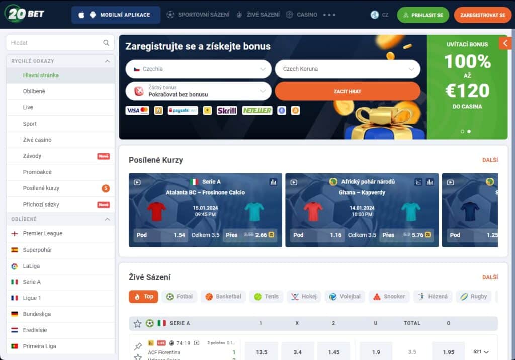 20Bet Casino CZ