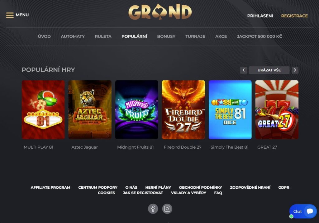 Grandwin Casino hry