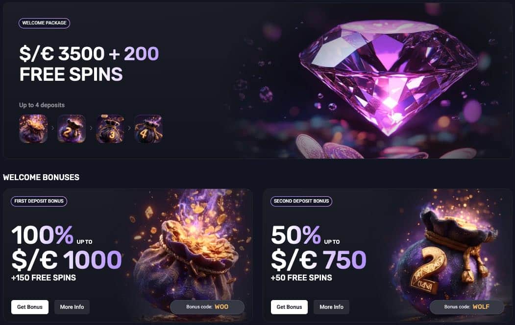 WooCasino bonusy