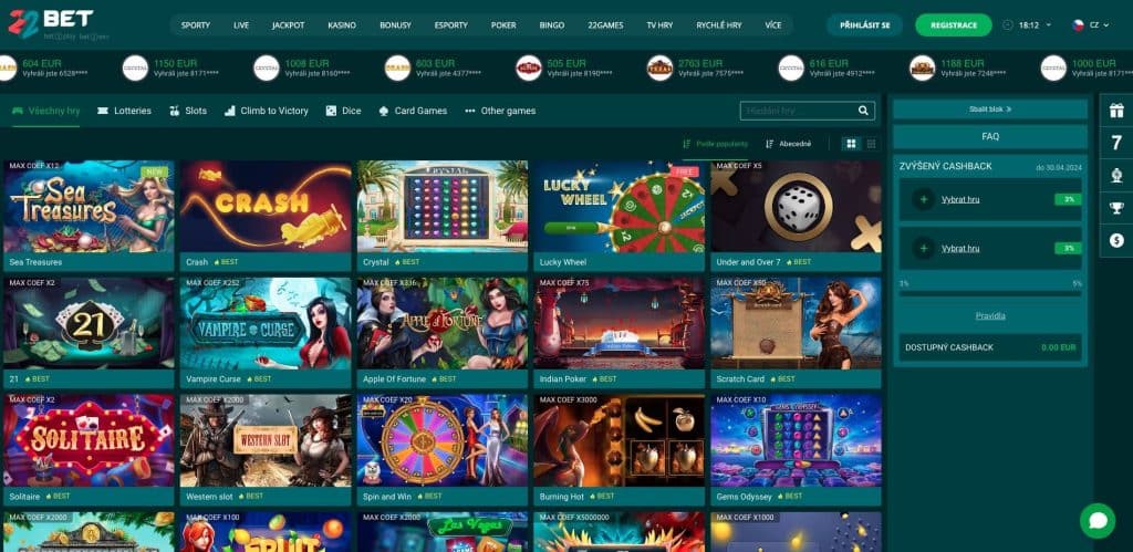22bet casino sloty