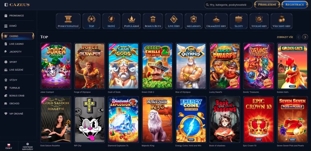 Cazeus hrací automaty