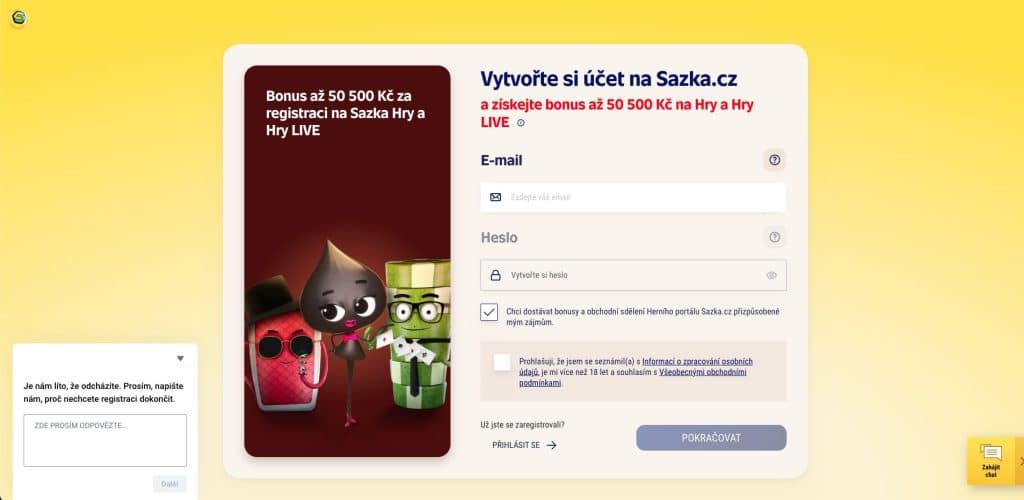 Sazka casino registrace