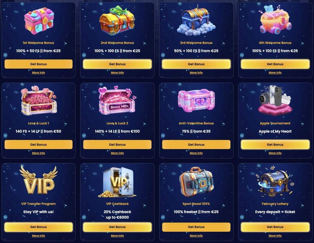 Trino casino bonusy